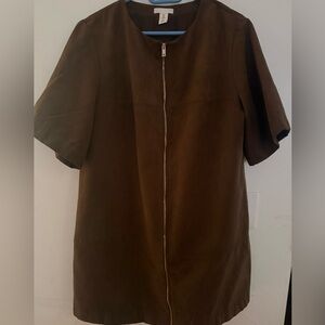 H&M Brown Short Sleeve Mini Dress